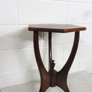 Antique Wooden Small Table Plant Table Oak Wood Vintage