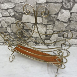 Mid Century Magazine Rack Hollywood Regency Style Magazine Rack Vintage