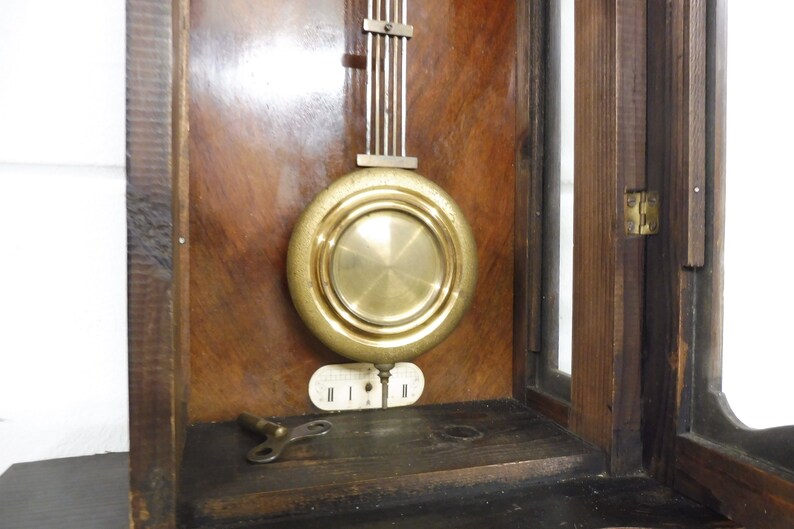 Antique German Wall Clock Regulator Junghans Clock Restored Etsy