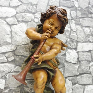 Beautiful Vintage Mid Century Angel Putto Wall Sculpture