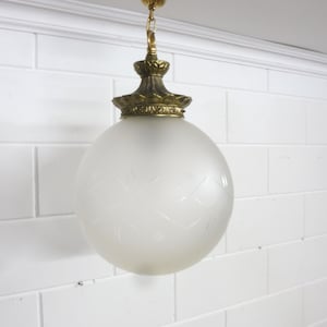 Lampe à Suspension Antique en Verre, France