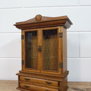 Vintage Dutch Wall Cabinet Jewelry Box Hanging Cabinet 1960s