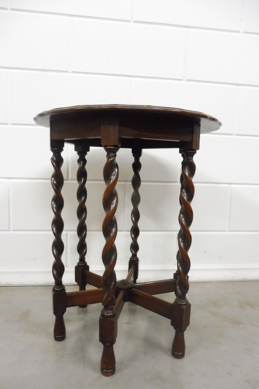 Antique French Wooden Table Plant Stand Oak Wood 1920s Etsy