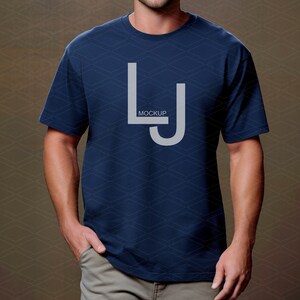 Bella Canvas 3001 Navy Mockup, herenshirt Mockup, papa vader Mockup, Clean Mockup, Male Studio Plain Mockup, 3001 Navy T-Shirt Mockup