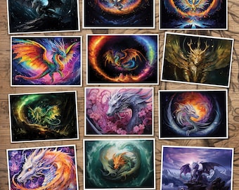 Spirit of the Dragons - 14 digital Images - Clip art images - digital download Images - Digital Scrapbook - Magical Dragons -