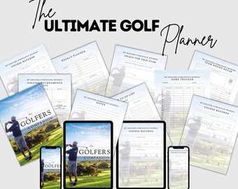 Men's Golf Planner: Printable Score Tracker & Journal (Digital Download)
