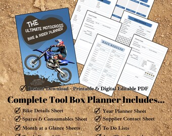 Planificador de pista y piloto de motocross, récord de vueltas de motocross (descarga digital)