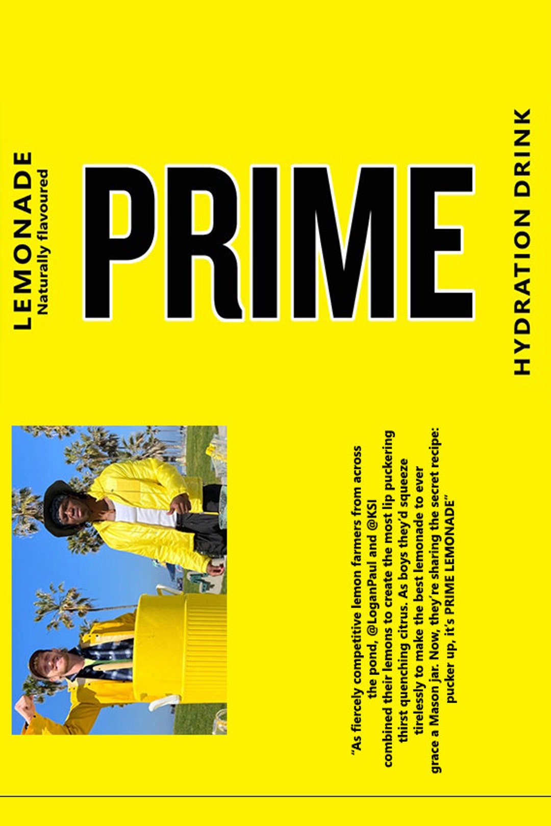 Buy Lemonade Prime Chocolate Bar Wrapper Label High Quality Online in