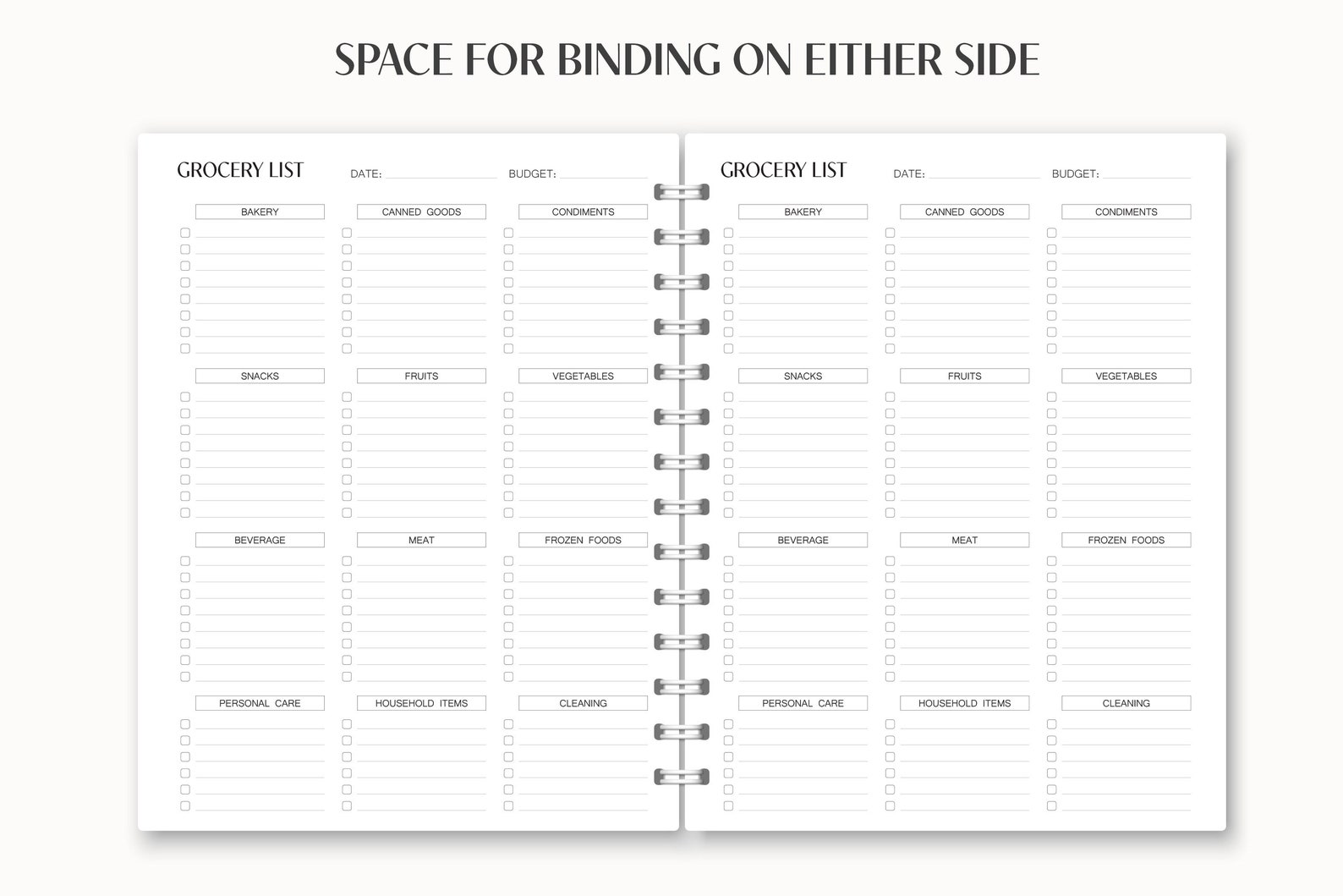 Printable Grocery List Blank Grocery List Instant Download - Etsy