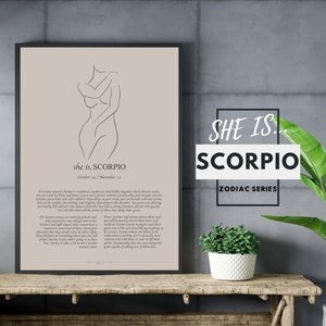 Zodiac Print Scorpio Wall Art Print Scorpio Poster Astrology Gift for Her Zodiac Sign Poster Scorpio Print Wall Art Zodiac ArtDecor Scorpio