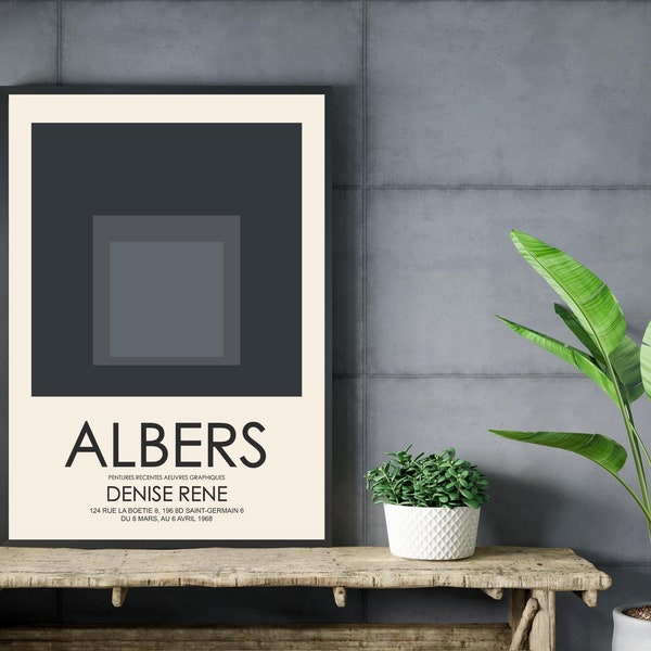 Josef Albers Homage To The Square Print Mothers Day Gift Albers Print Matisse Poster Art Nested Squares Albers Museum Art Home Decor Poster