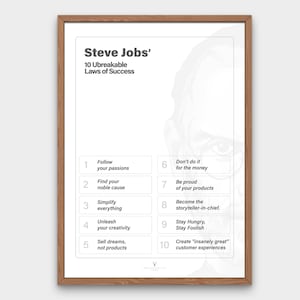 Steve Jobs 10 Rule of Success Poster Inspiration Printable Motivation Poster Typographic Steve Jobs Quote Wall Art Printable Apple Design