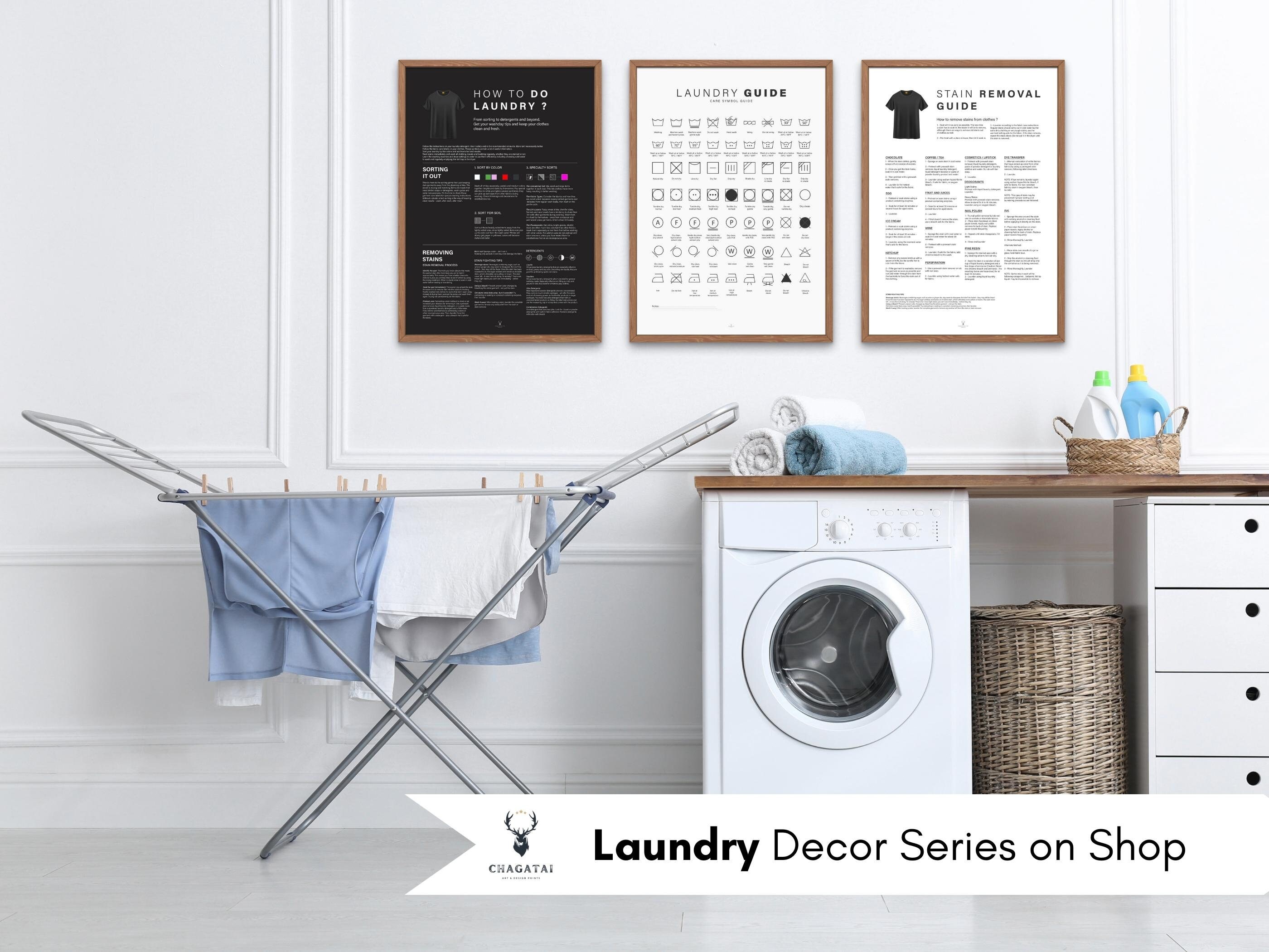Laundry Room Sign Guide Laundry Decor Printable Poster Laundry - Etsy