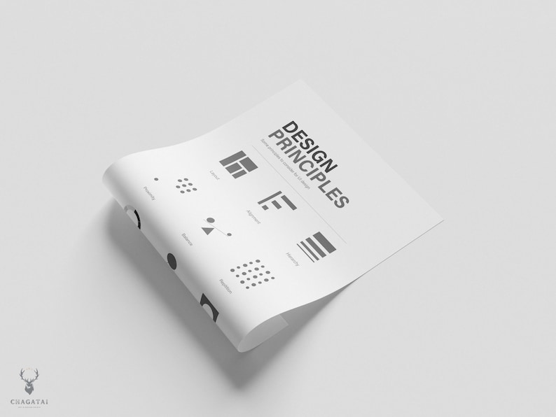 UX UI Design Principles UX Research Printable Poster Minimal Ui ...