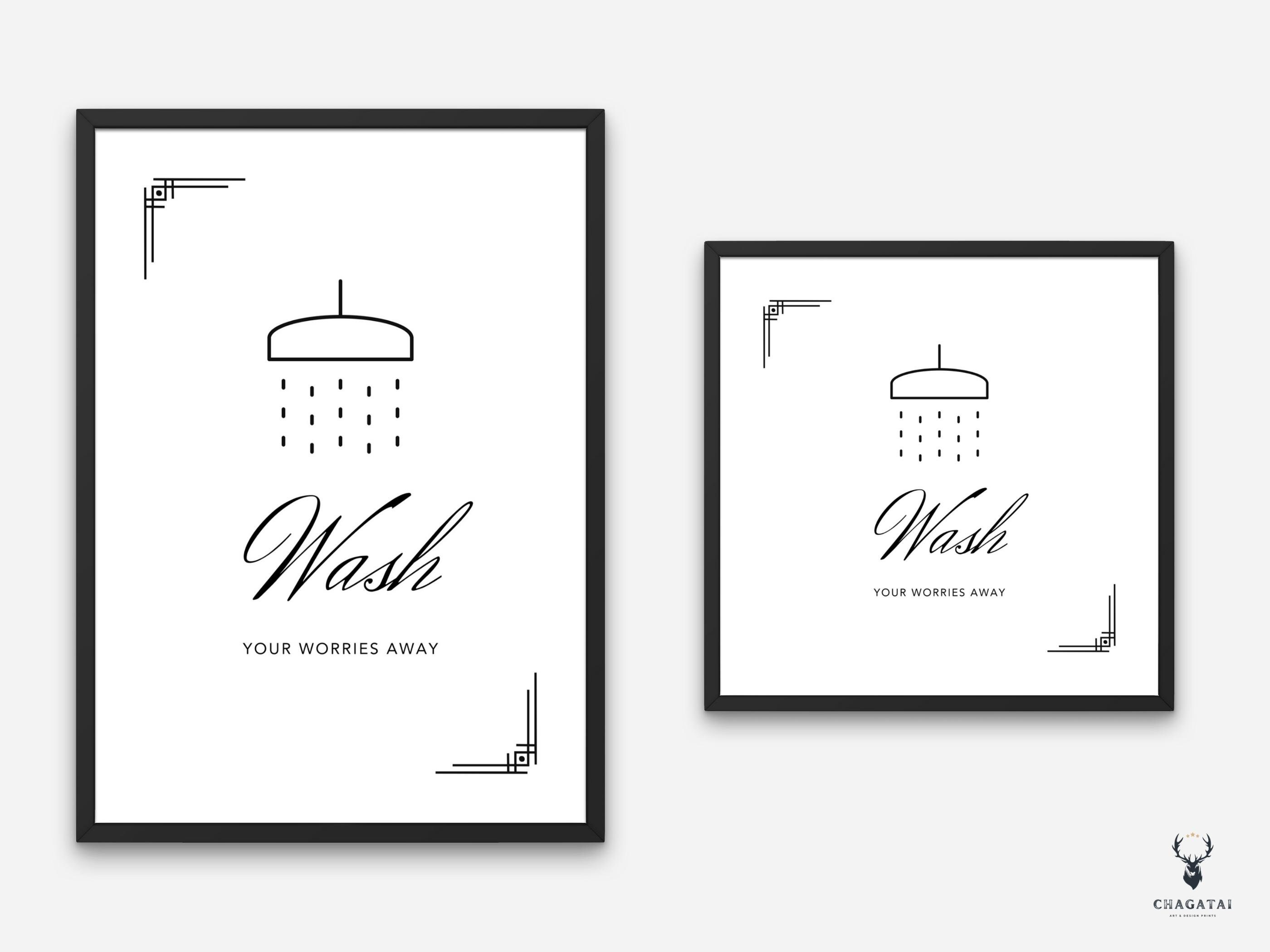Bathroom Decor Set of 3 Bathroom Wall Art Set Shower Decor Etsy