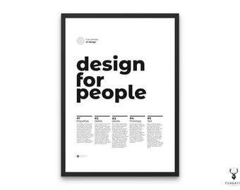 Dieter Rams UX Design Principles Poster Design For People Dieter Rams Poster UX Designer Gift Print Designer Gift Design Lover Dieter Rams