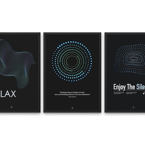 Minimalist Dark Office Poster Bundle Dieter Rams Ralph Caplan Posters Set Helvetica Cool Home Decor Dieter Rams Poster Quote Poster Bundle
