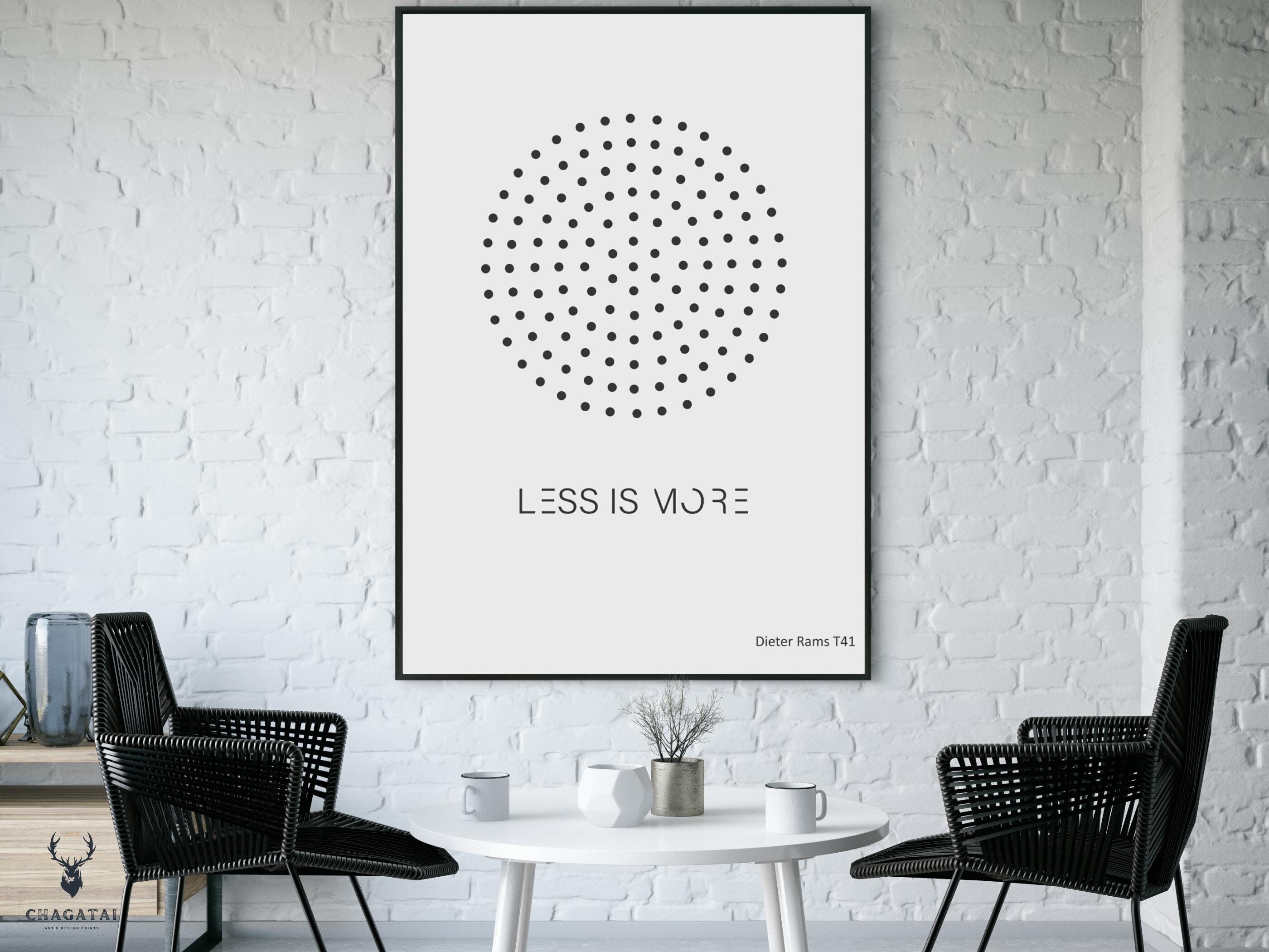 Less is More Poster Dieter Rams Print UX Designer Gift Digital Download ...