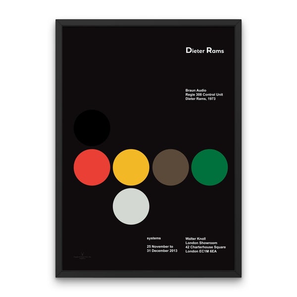 Braun's Dieter Rams Poster A Minimalist's Dream Braun Print Circle Poster for Modern Home Decor Modern Art, Architecture, Industrial Design