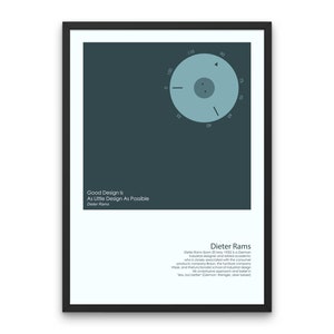 Dieter Rams Print Apple Design Poster iPod Wall Art Home Office Wall Decor Dieter Rams Poster Designer Gift to her Designer Studio Wall Art
