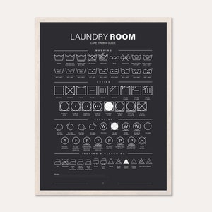 Laundry Decor Care Symbol Stains Guide Printable Poster Laundry Room Decor Care Sign Laundry Room Print Poster Laundry Symbols Poster Guide