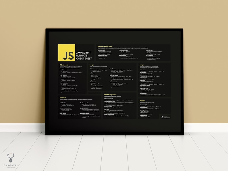 Quick reference for JavaScript syntax, methods, and coding patterns
The ultimate JavaScript programming guide for boosting coding productivity