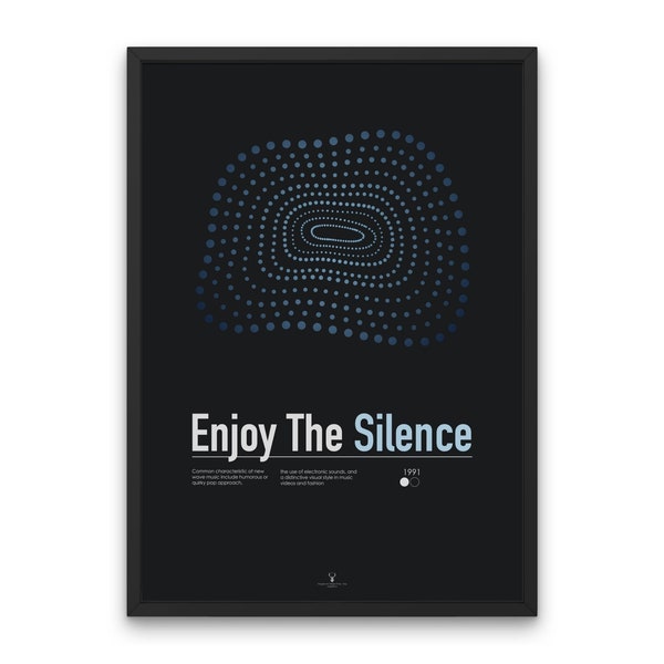 Enjoy The Silence Wall Art Music Lyrics Poster Inspirational Wall Art, Typographic, Quote, Modern Art, Architecture, Indie Music Wall Art