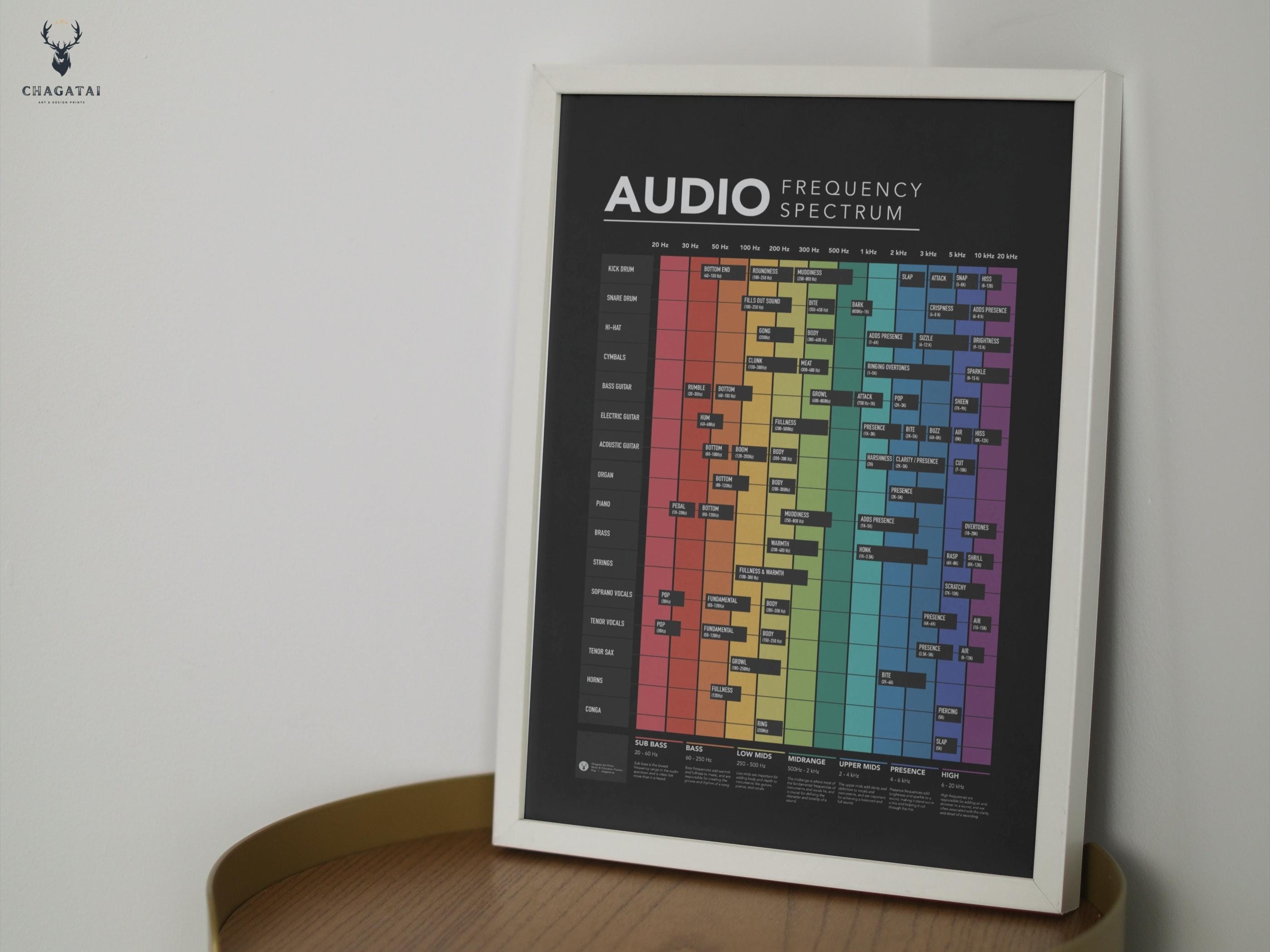 I/O perfect AudiotrackS ポスター Audio Frequency Spectrum Poster Music Mixing Print Music Cheat