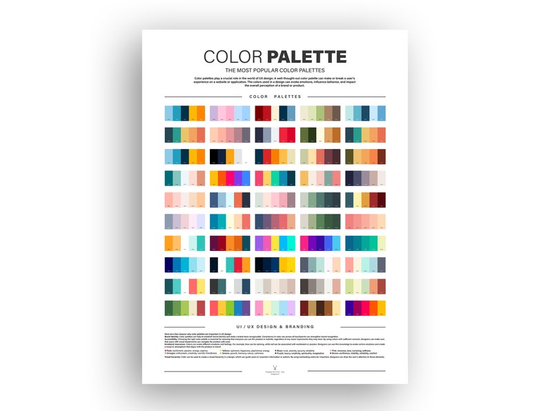 UX Design Color Palette Ideas UX Designers Color Palette Print - Etsy