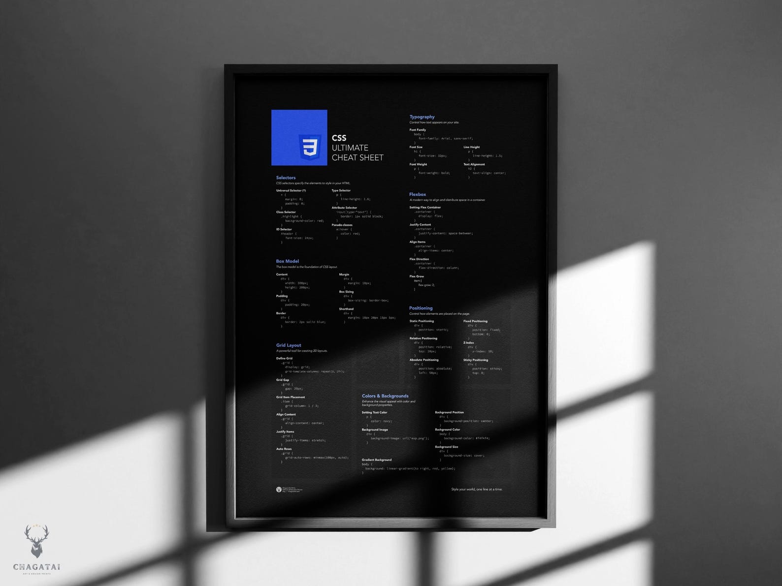 CSS Cheat Sheet Css Coding Guide Css Quick Reference Poster Beginners ...
