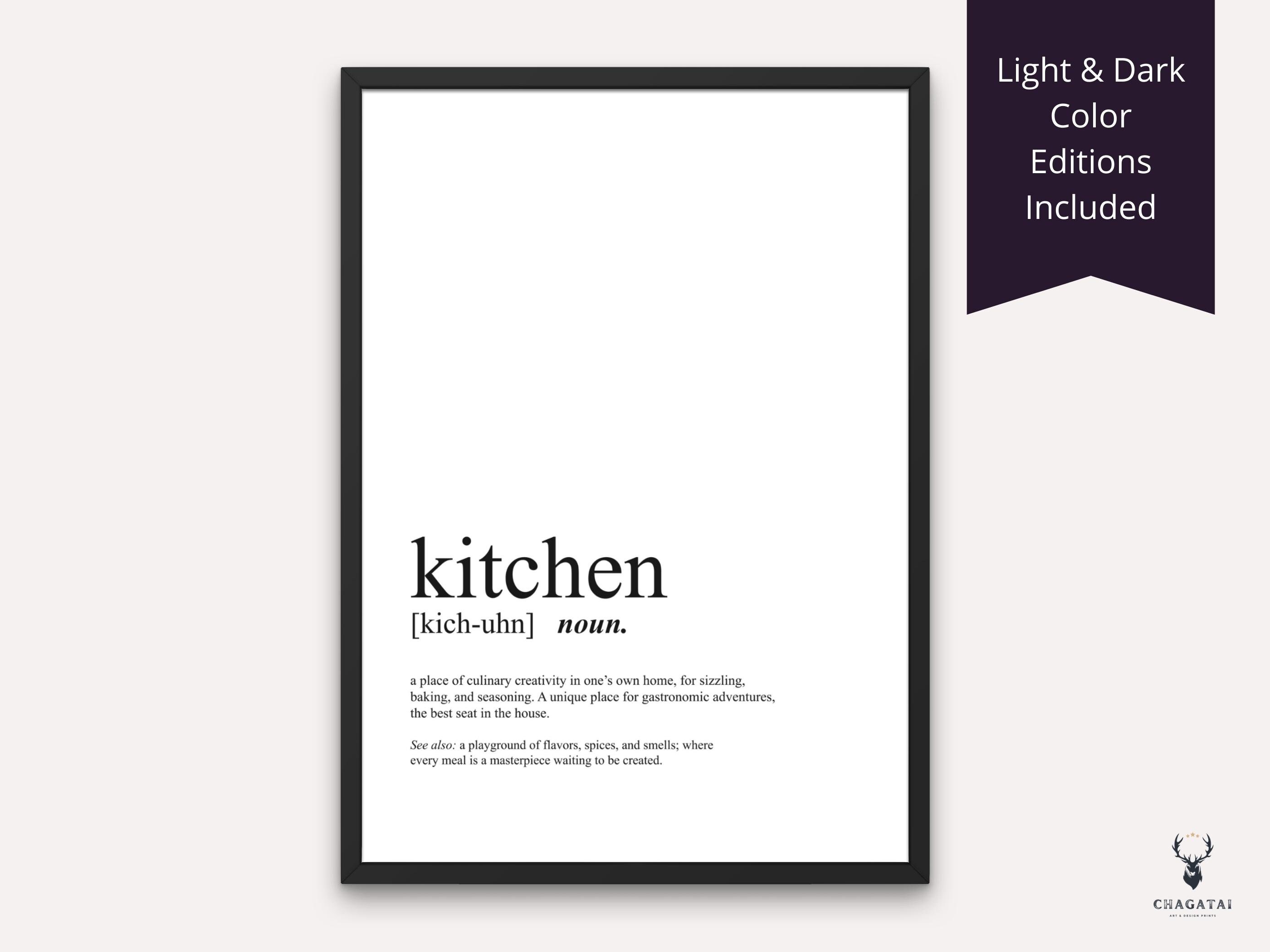 Kitchen Decor Kitchen Print Kitchen Definition Wall Art Funny Etsy