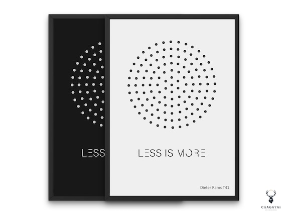 Less is More Poster Dieter Rams Print UX Designer Gift Digital