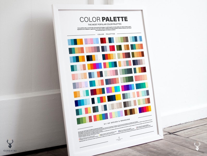 UX Design Color Palette Ideas UX Designers Color Palette Print Poster ...