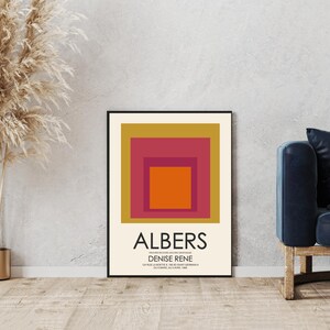 Josef Albers Homage To The Square Print Mothers Day Gift Home Decor Exhibition Poster Nested Squares Vintage Printable Art Bohemian Albers