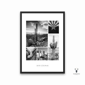 Arizona Art Printable Landscape Poster Arizona Print Wall Art Monochrome Arizona Poster City Wall Decor Arizona Lover Mother&#39;s Day Gift Her