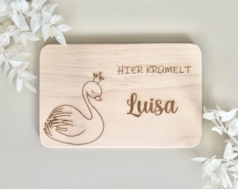 Frühstücksbrettchen personalisiert mit Name, Brettchen, Geschenk Geburt, Holzbrett, Frühstücksbrett, Geschenk Kindergeburtstag, Taufe