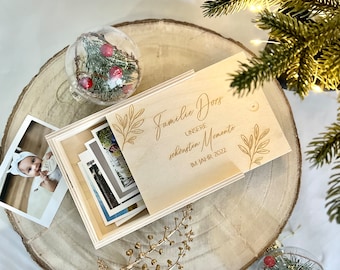 Erinnerungsbox, Fotobox aus Holz personalisiert, Geschenkbox, 10x15 cm, Fotografie Verpackung, personalisiertes Geschenk