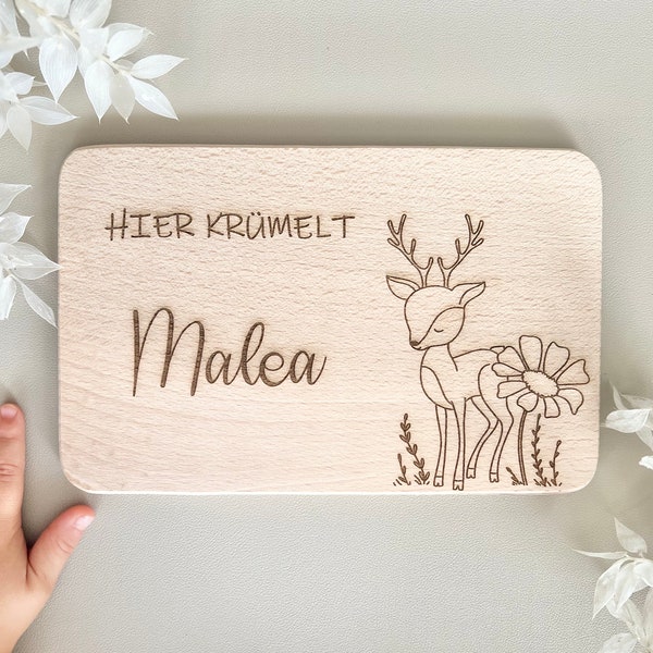 Frühstücksbrettchen personalisiert mit Name, Brettchen, Geschenk Geburt, Holzbrett, Frühstücksbrett, Geschenk Kindergeburtstag, Taufe