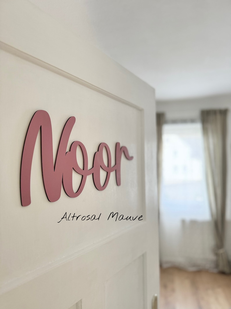 XXL lettering, personalized wooden door sign with name, nameplate for children's room, wooden sign, wall decoration image 5