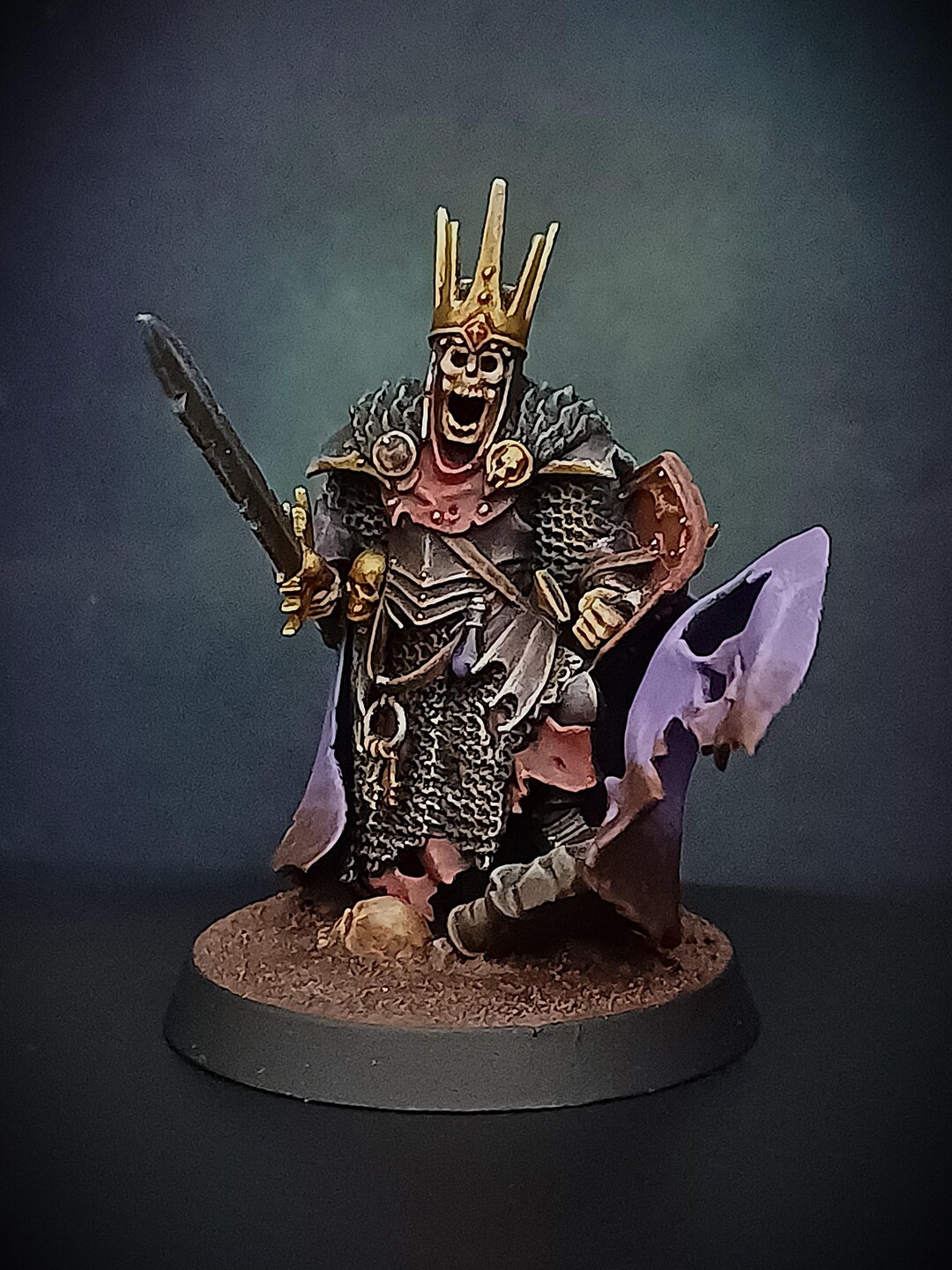 Wight King Deathrattle Age Of Sigmar - Miniatura Sin Montar/pintar, Con Hoja De Tumba, Legions Of Nagash, Games Workshop