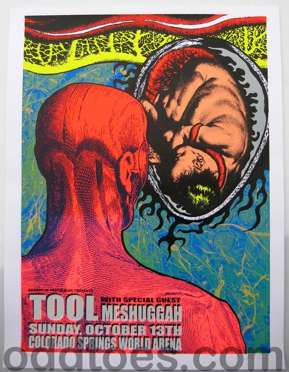 00's Tool 公式 大判ライブポスター Tool Meshuggah Concert Poster 2002 Colorado - Etsy