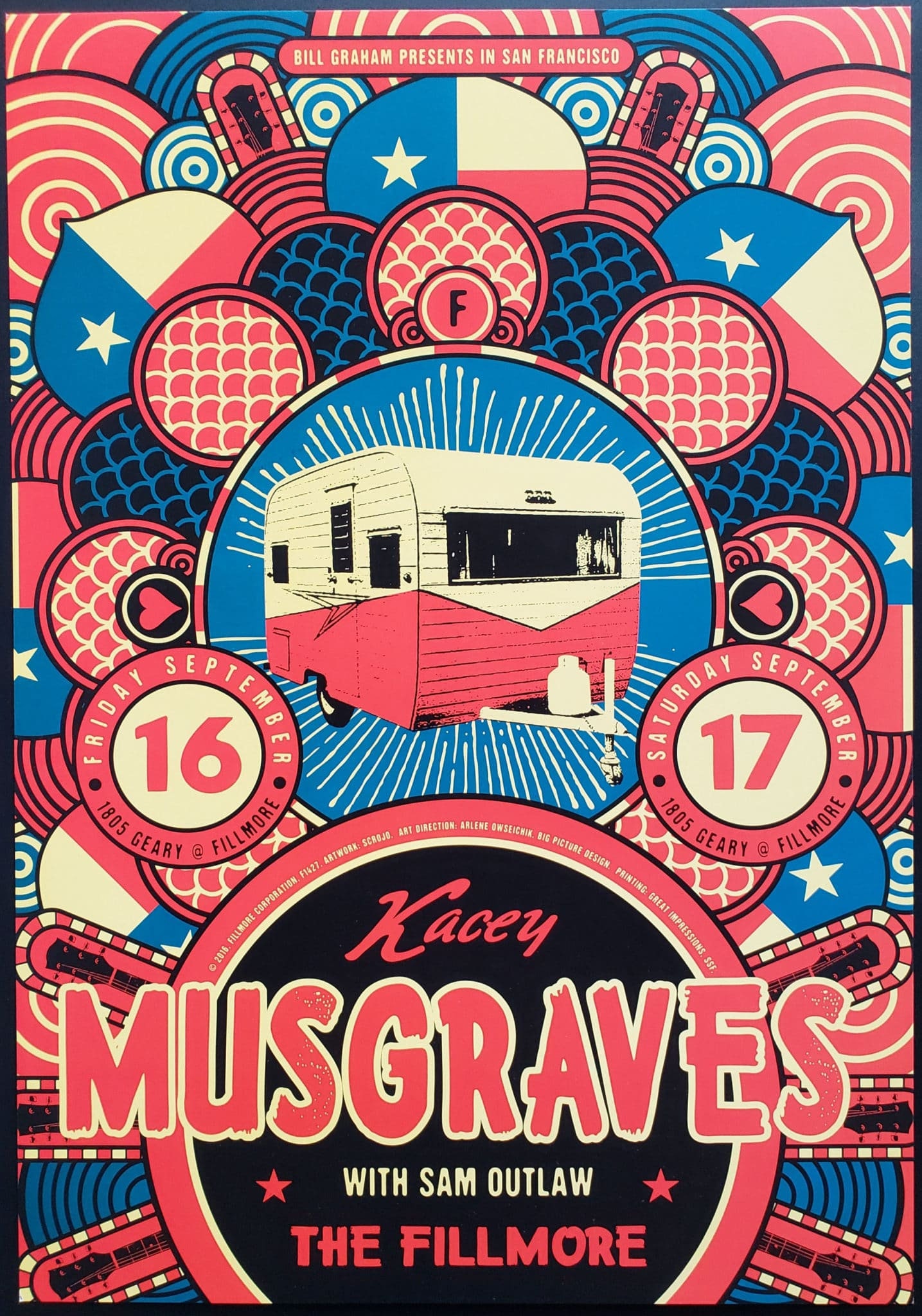 Kacey Musgraves Concert Poster 2016 F-1427 Fillmore - Etsy
