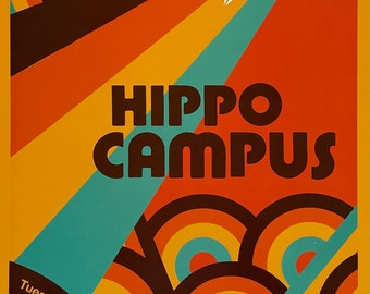 Hippo Campus Concert Poster 2018 F-1547 Vintage Fillmore poster print - aesthetic music art for home and office wall decor.