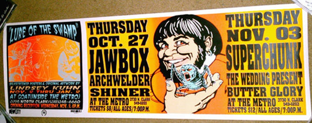 Jawbox Poster W/ Superchunk 1994 Concert Vintage Poster Print