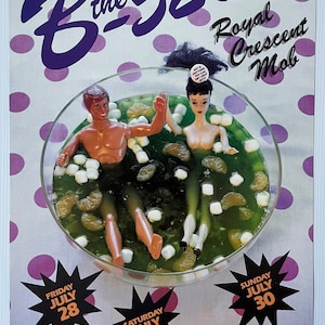 B 52's Concert Poster 1989 F-112 Vintage Fillmore poster print - aesthetic music art for home and office wall decor.