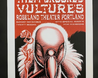 Them Crooked Vultures Concert Poster Portland 2009 Printers Proof