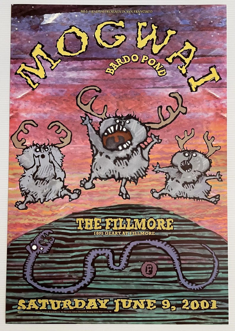 Mogwai Concert Poster 2001 F-465 Fillmore image 1
