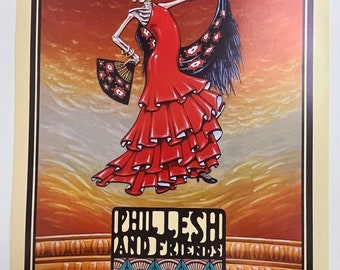 Phil Lesh and Friends Concert Poster 2008 BGP-358 Warfield Vintage poster print - aesthetic music art for home and office wall decor.