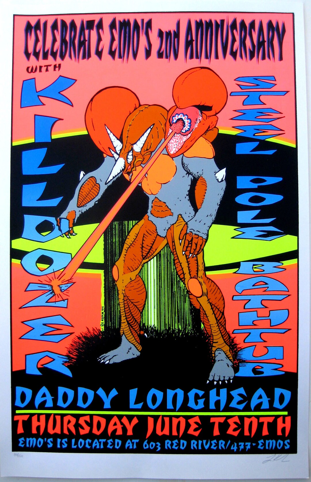 Killdozer Concert Poster 1994 Austin Vintage Poster Print