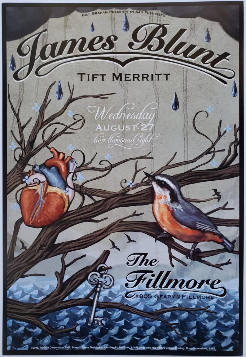 James Blunt Konzertplakat 2008 F-966 Fillmore Bild 1